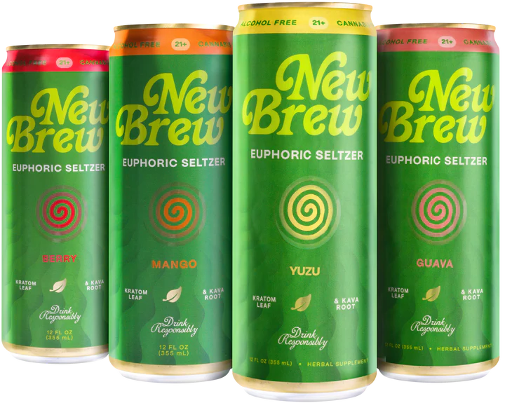 New Brew Kratom + Kava Extract Seltzers